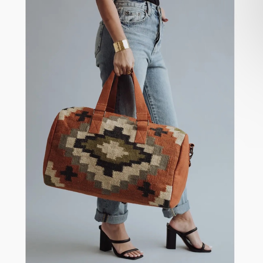 Panache Boho Aztec Duffel Weekender Bag - Picture 4 of 7